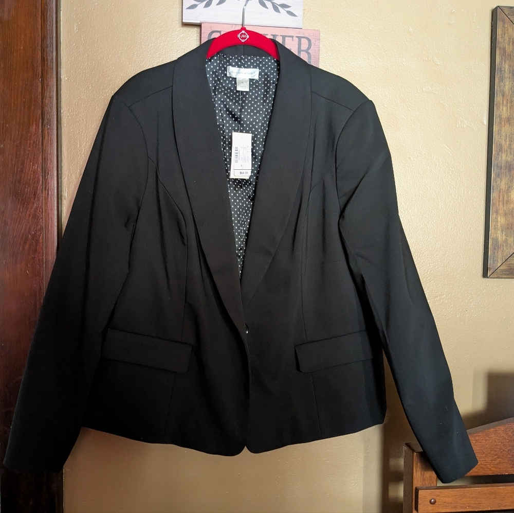 Rich Black Blazer Christopher & Banks Women's XL Blazer Jacket